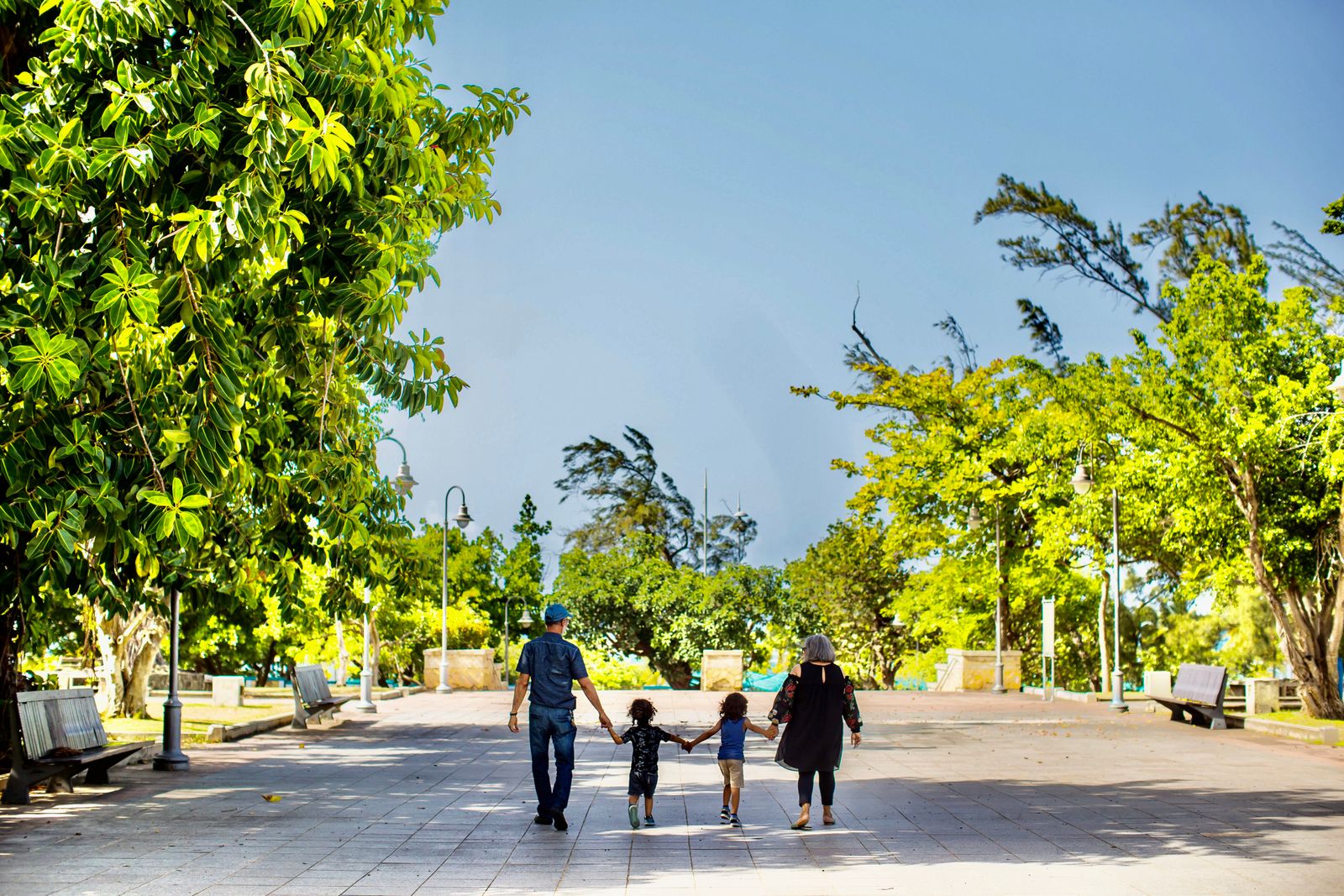 Family in park after court order modification in McKinney TX